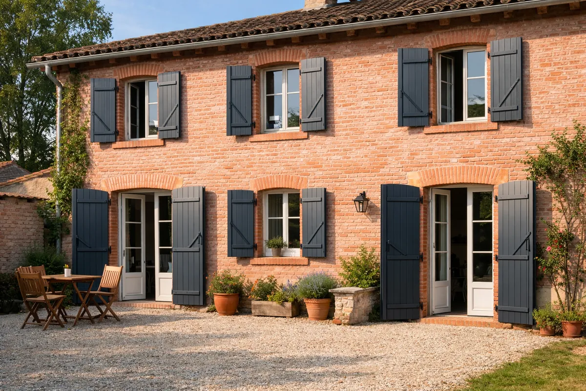 Volets battants aluminium sur une maison au Born