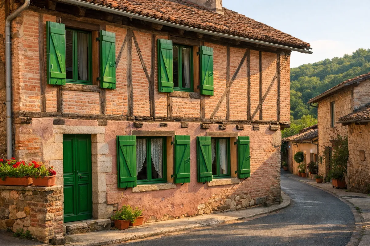 Volets battants bois et persiennes au Born